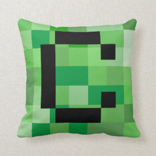 Cojín Decorativo Halloween Cosplay Letra inicial C RPG Gamer Pixel