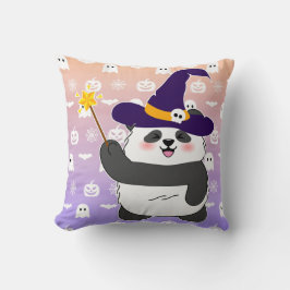Cojín Decorativo Halloween Curte Baby Panda Witch Magic Wand