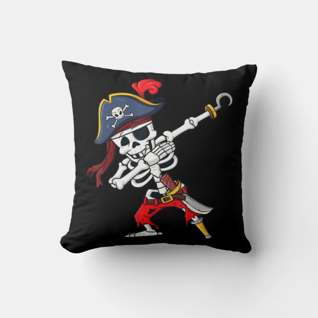 Cojín Decorativo Halloween Dabbing Pirate Skeleton Fun (Anverso)
