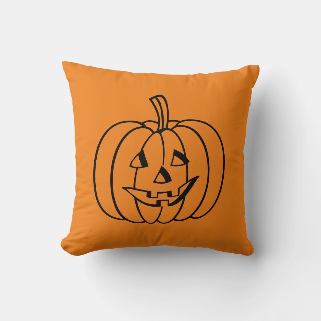 Cojín Decorativo Halloween de calabaza (Anverso)
