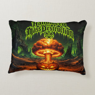 Cojín Decorativo Halloween de Destrucción Masiva Calabaza Radioacti