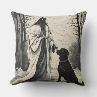 Cojín Decorativo Halloween de ghost y perro negro 2024