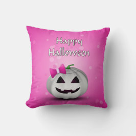 Cojín Decorativo Halloween de la Calabaza Blanca