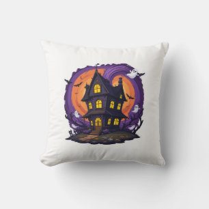 Cojín Decorativo Halloween de la casa embrujada Mansión gótica murc