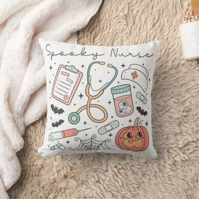 Cojín Decorativo Halloween de la enfermera fantasmal (Manta)