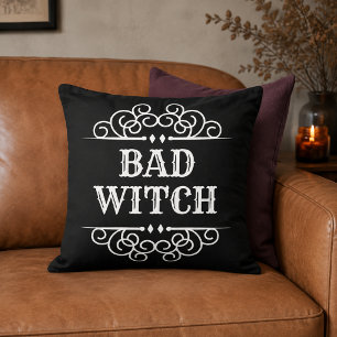 Cojín Decorativo Halloween de mala Personalizado negra