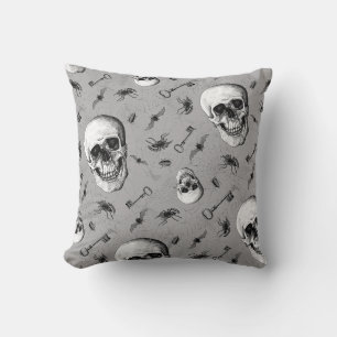 Cojín Decorativo Halloween de Skull and Spiders