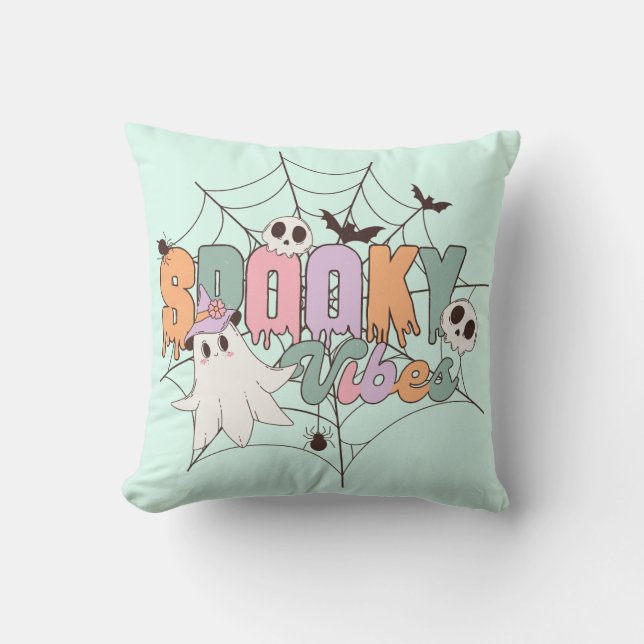 Cojín Decorativo Halloween de Spooky Vibes (Anverso)