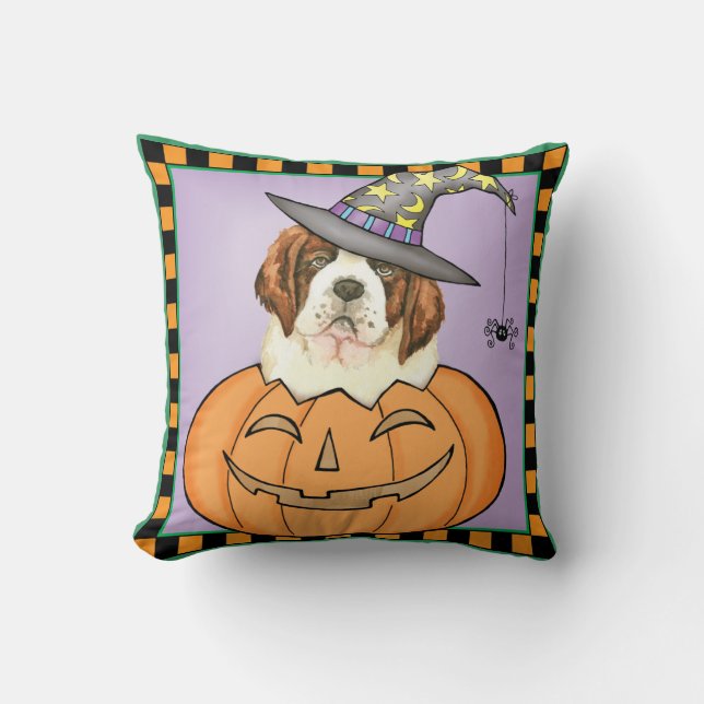 Cojín Decorativo Halloween de St. Bernard (Anverso)