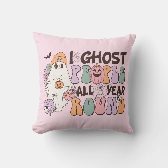 Cojín Decorativo Halloween del Ghost People (Anverso)