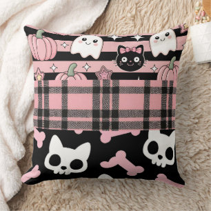 Cojín Decorativo Halloween del Gótico Pastel Rosa Cute