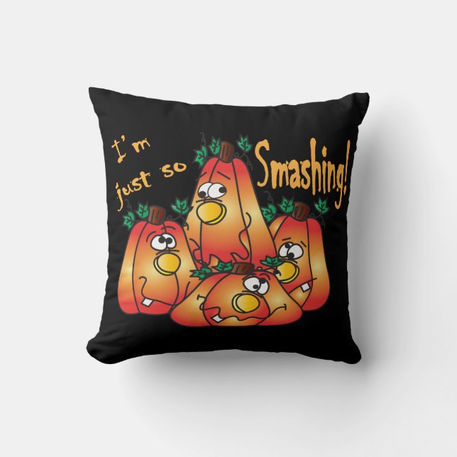 Cojín Decorativo Halloween - Diseño de calabaza (Anverso)