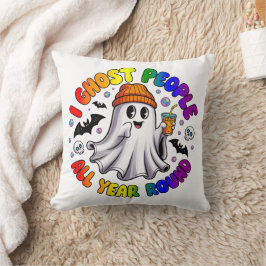 Cojín Decorativo Halloween divertida del arco iris LGBTQ - Ghost Pe