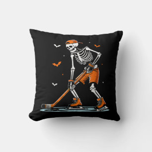 Cojín Decorativo Halloween divertida Halloween de hockey sobre hiel