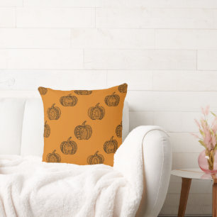 Cojín Decorativo Halloween doodles boho zentangles pumpkins Autumn