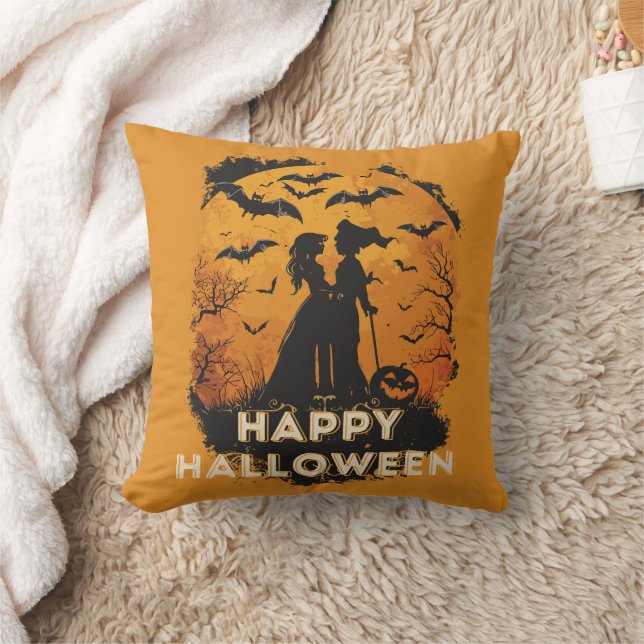 Cojín Decorativo Halloween-Duo im Mondlicht (Manta)