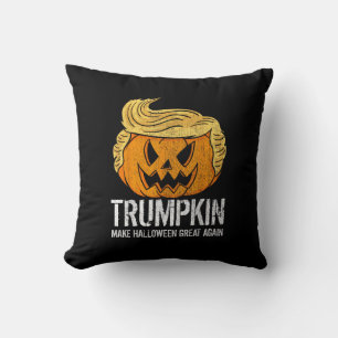 Cojín Decorativo Halloween es grande otra vez Donald Trumpkin Calab