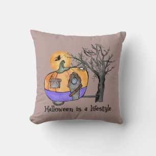 Cojín Decorativo Halloween Es Un Estilo De Vida Camper Trailer