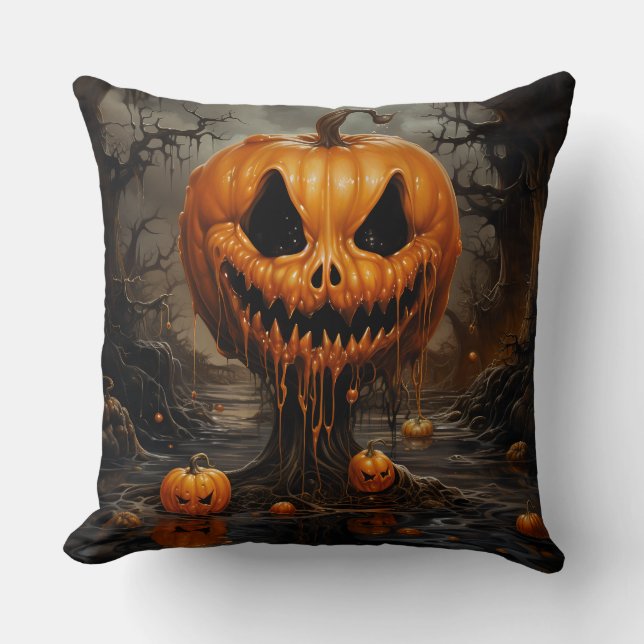 Cojín Decorativo Halloween espeluznante  (Anverso)