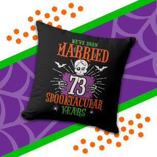 Cojín Decorativo Halloween Espeluznante 73º Aniversario de Boda