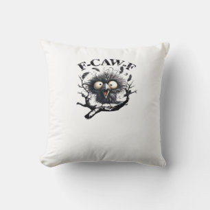 Cojín Decorativo Halloween F-Caw-F Pájaro Cool Único