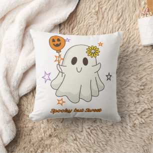 Cojín Decorativo Halloween Fantasmal pero Dulce Fantasmita Adorable