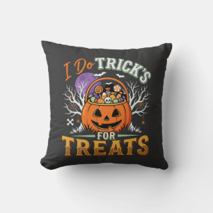 Cojín Decorativo Halloween Hago Trucos para Dulces Calabaza