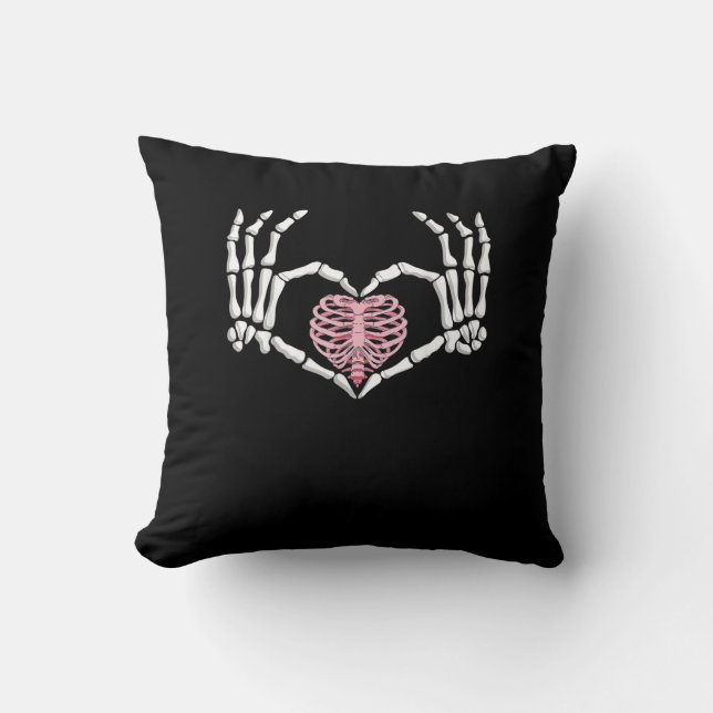 Cojín Decorativo Halloween Halloween Halloween Halloween Hand Heart (Anverso)