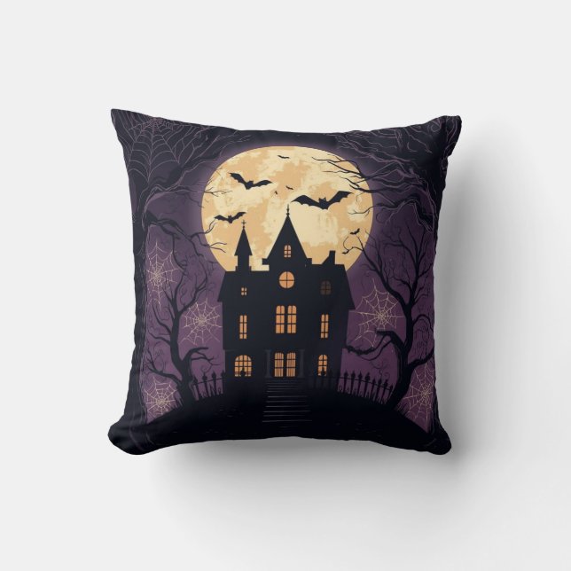 Cojín Decorativo Halloween Hauned House Halloween Square Pillow (Anverso)