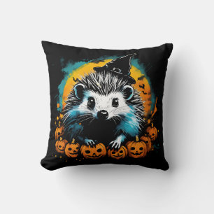 Cojín Decorativo Halloween Hedgehog y calabazas lindas