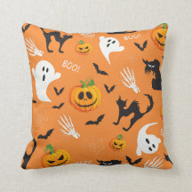 Halloween Horror Spooki Ghost Black Cat Pumpkin