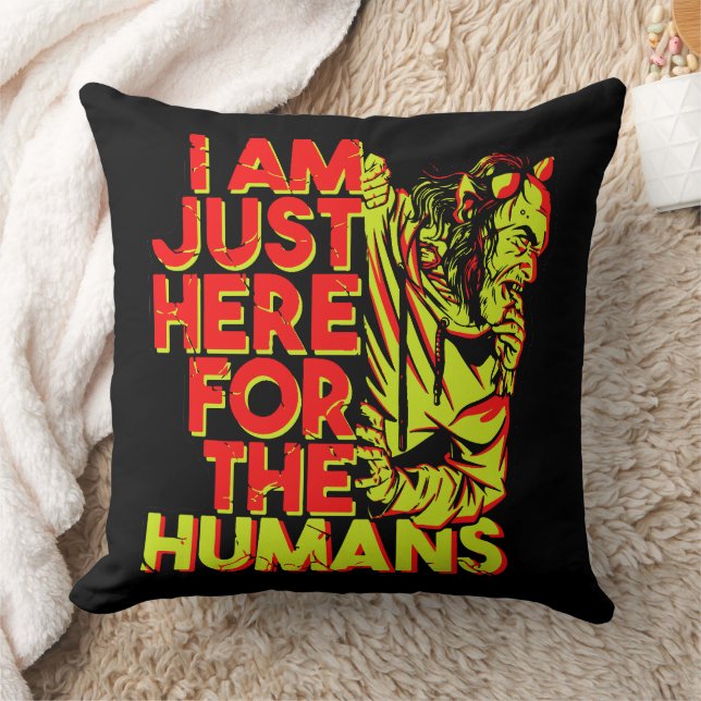 Cojín Decorativo Halloween malvado espeluznante para los humanos (Manta)