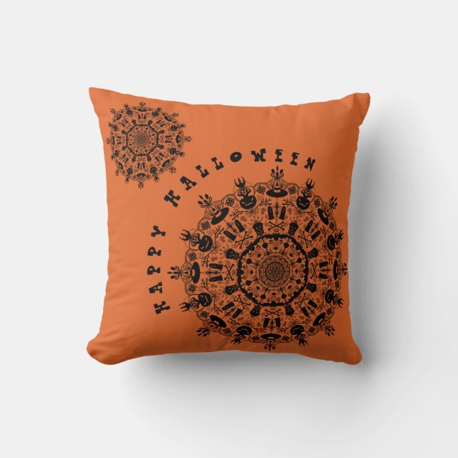 Cojín Decorativo Halloween Mandala (Anverso)