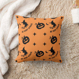Cojín Decorativo Halloween Naranja Black Spookkin Bitch