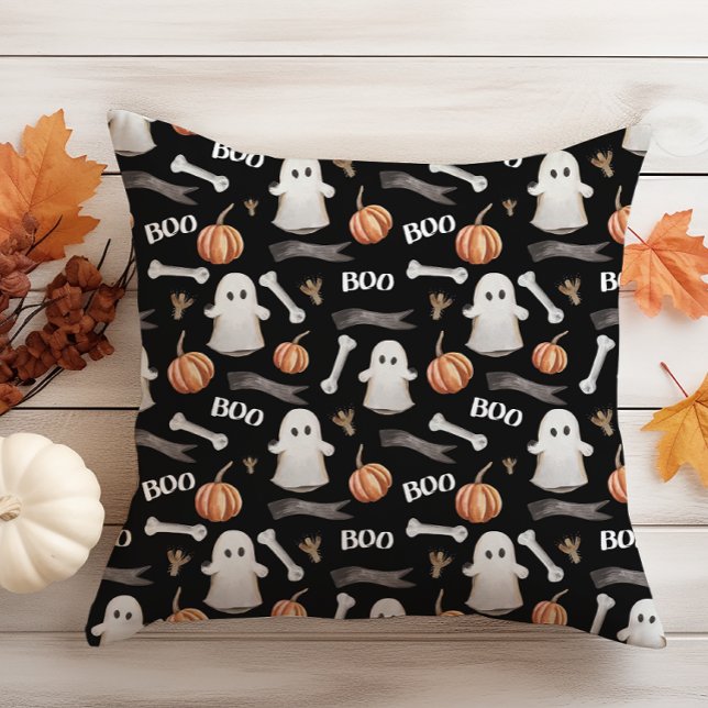 Cojín Decorativo Halloween negro (Black Halloween Throw Pillow
)