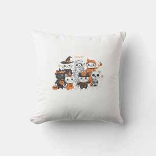 Cojín Decorativo halloween para gato gatito lindo esqueleto fantasm
