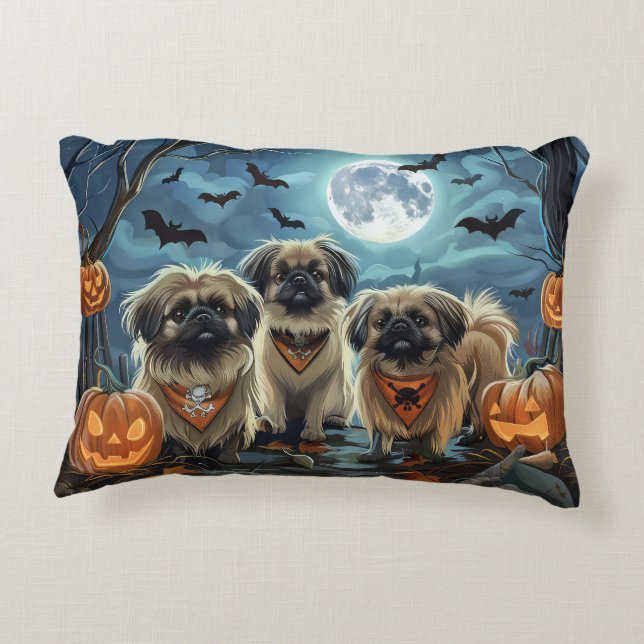 Cojín Decorativo Halloween Pekingese Spooki (Reverso)