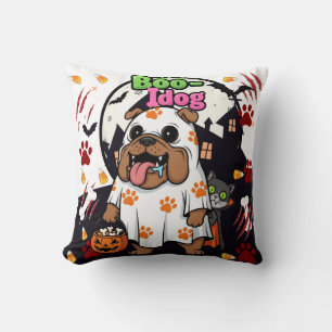 Cojín Decorativo Halloween Perro "Boo Idog" dulce fantasma Spooki