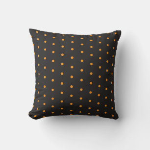 Cojín Decorativo Halloween Polka pega negro y naranja