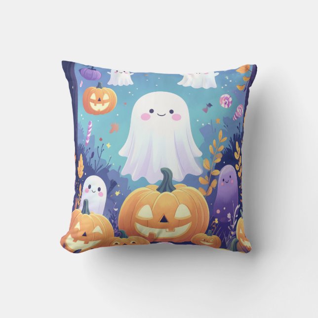 Cojín Decorativo Halloween Purple Cute (Anverso)