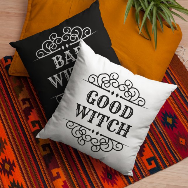 Cojín Decorativo Halloween reversible negro bueno o malo (Subido por el creador)