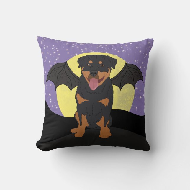 Cojín Decorativo Halloween Rottweiler (Anverso)