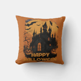 Cojín Decorativo Halloween-Schloss unter Mondlicht