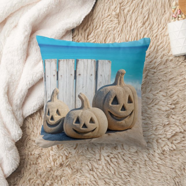 Cojín Decorativo Halloween Seashore Sand Jack o' Lanterns  (Manta)