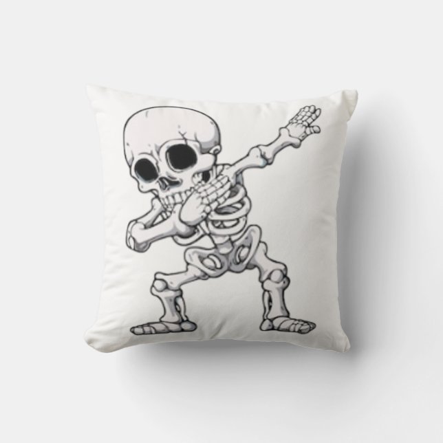 Cojín Decorativo Halloween Skeleton Dabbing (Anverso)