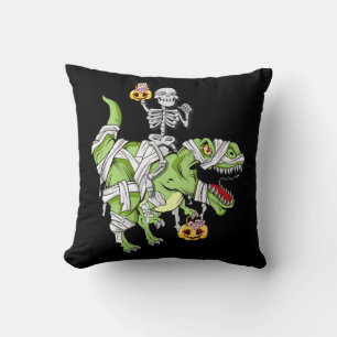 Cojín Decorativo Halloween Skeleton Mummy Dinosaur T rex Fun Hallow