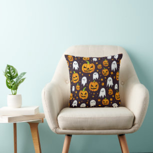Cojín Decorativo Halloween: Sonrisas espeluznantes y amigos de cala