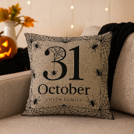 Cojín Decorativo Halloween Spider Web personalizada 31 de octubre