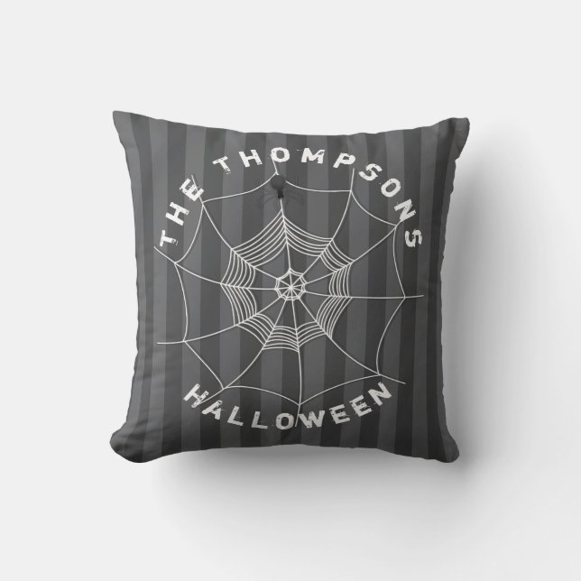 Cojín Decorativo Halloween Spooky Scary Cute Spider Web (Anverso)