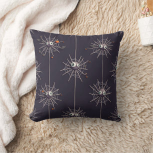 Cojín Decorativo Halloween Spooky Spider and Cobweb Cushion Pillow